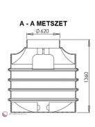 Clearo-Line 1000 L szennyvíztartály furatok nélkül