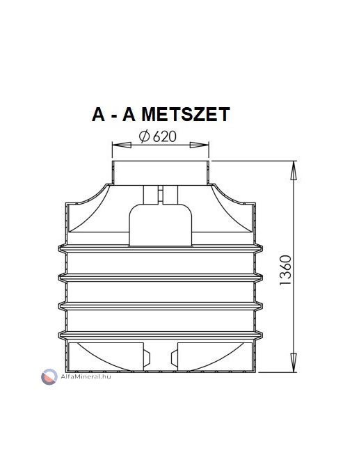 Clearo-Line 1000 L szennyvíztartály furatok nélkül