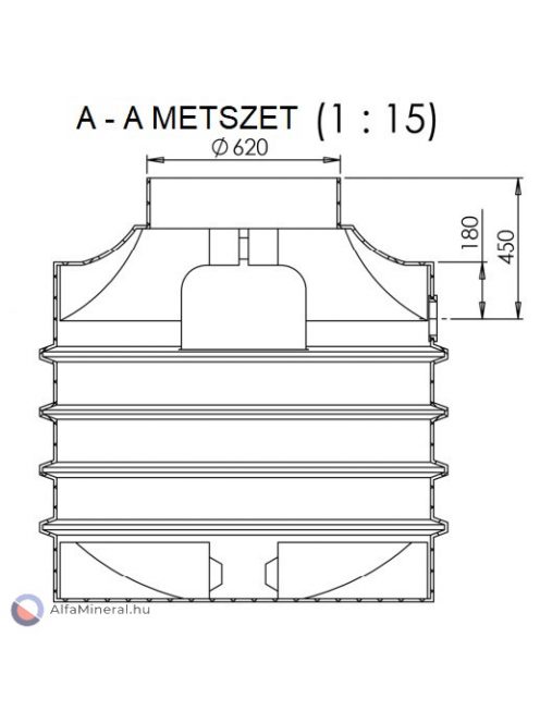 Clearo-Line 1000 L szennyvíztartály 1 bekötéssel