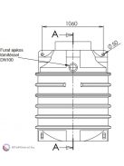 Clearo-Line 1500 L szennyvíztartály 1 bekötéssel