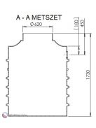 Clearo-Line 1500 L szennyvíztartály 1 bekötéssel