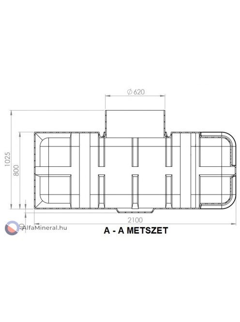 Ozeanis 1700 literes lapostartály furatok nélkül