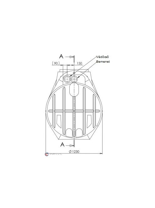 Atlantis 2200 literes esővíztartály ajakos tömítéssel DN 100