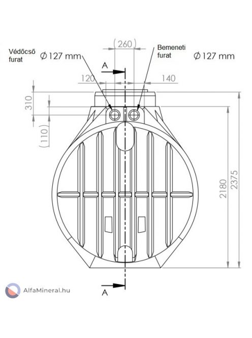 Atlantis 7000 literes esővíztartály ajakos tömítéssel DN 100