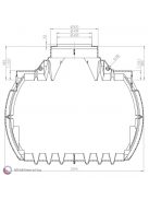 CL 4000 L szennyvíztartály 3 bekötéssel