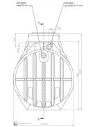 CL 4000 L szennyvíztartály 3 bekötéssel