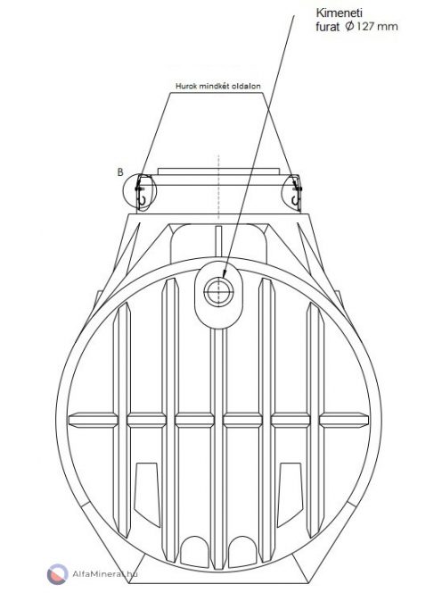 CL 4000 L szennyvíztartály 3 bekötéssel