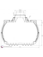 CL 7000 L szennyvíztartály furatok nélkül