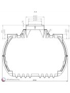 CL 7000 L szennyvíztartály 3 bekötéssel