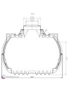 CL 7000 L szennyvíztartály 1 bekötéssel